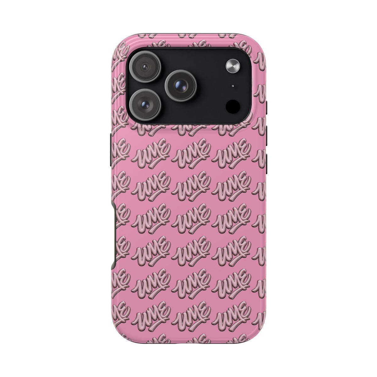 UME Tough Phone Case — Pink Logo Print | iPhone & Samsung