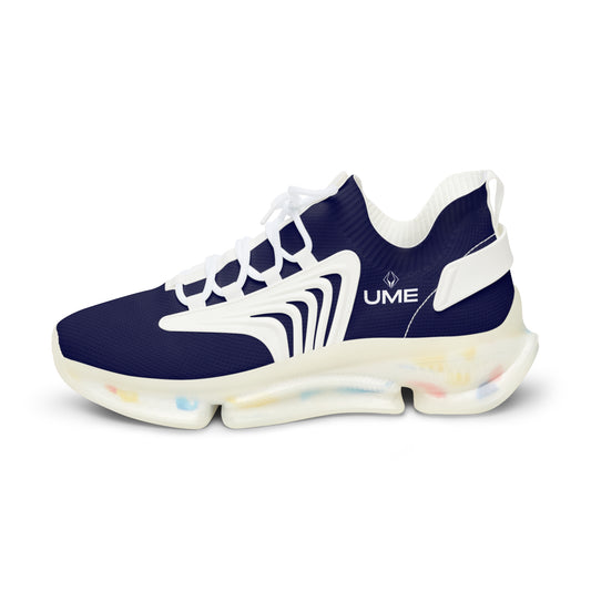 Men's Navy Mesh Sneakers — Bold Graphic Athletic Shoes with Cloud Sole