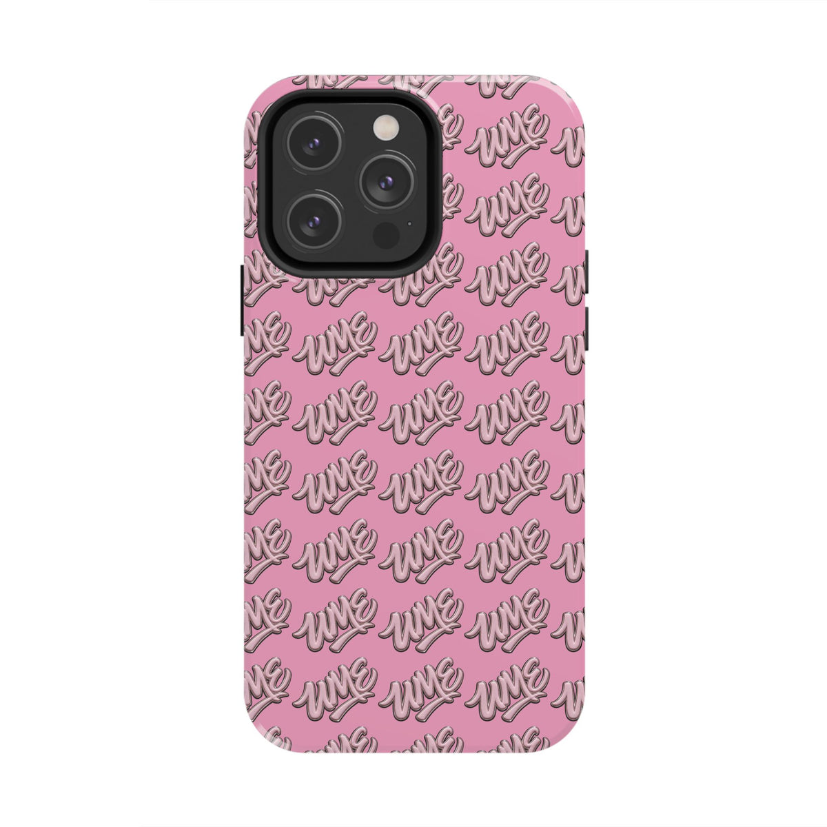 UME Tough Phone Case — Pink Logo Print | iPhone & Samsung
