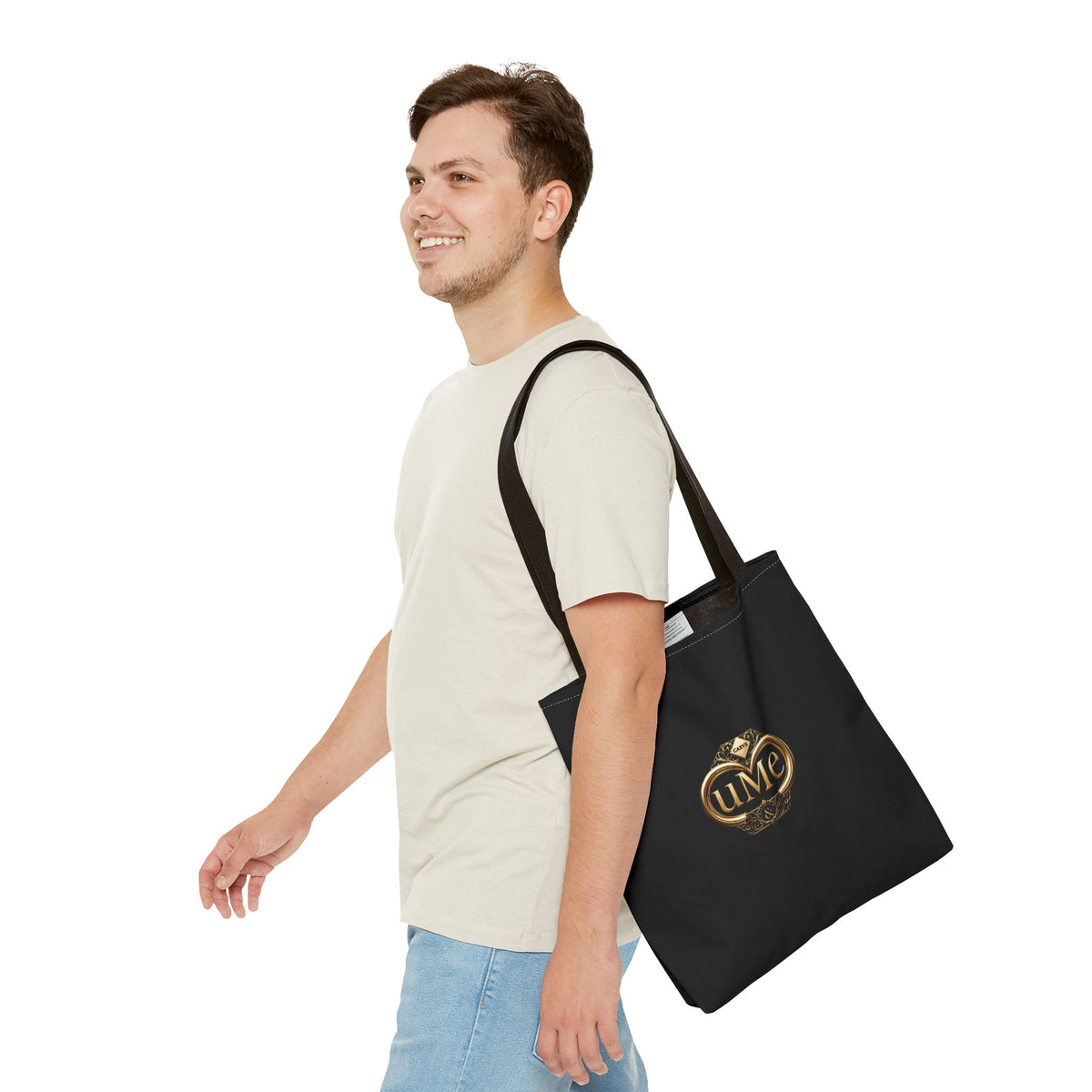 Gold Emblem Tote Bag — Black UME Crest Print