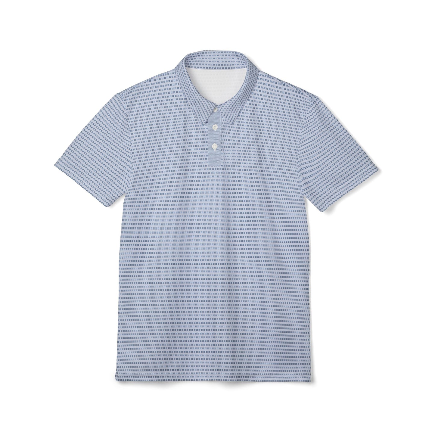 Striped Blue Polo Shirt — Lightweight Casual Golf Polo