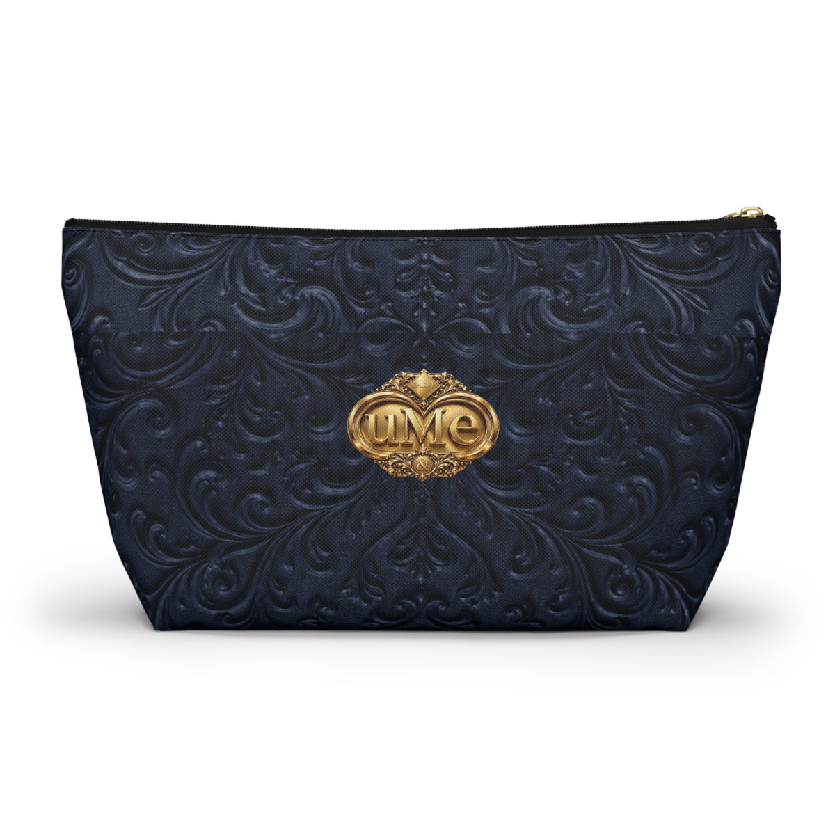 Navy UME Gold Crest Accessory Pouch — All-Over Print
