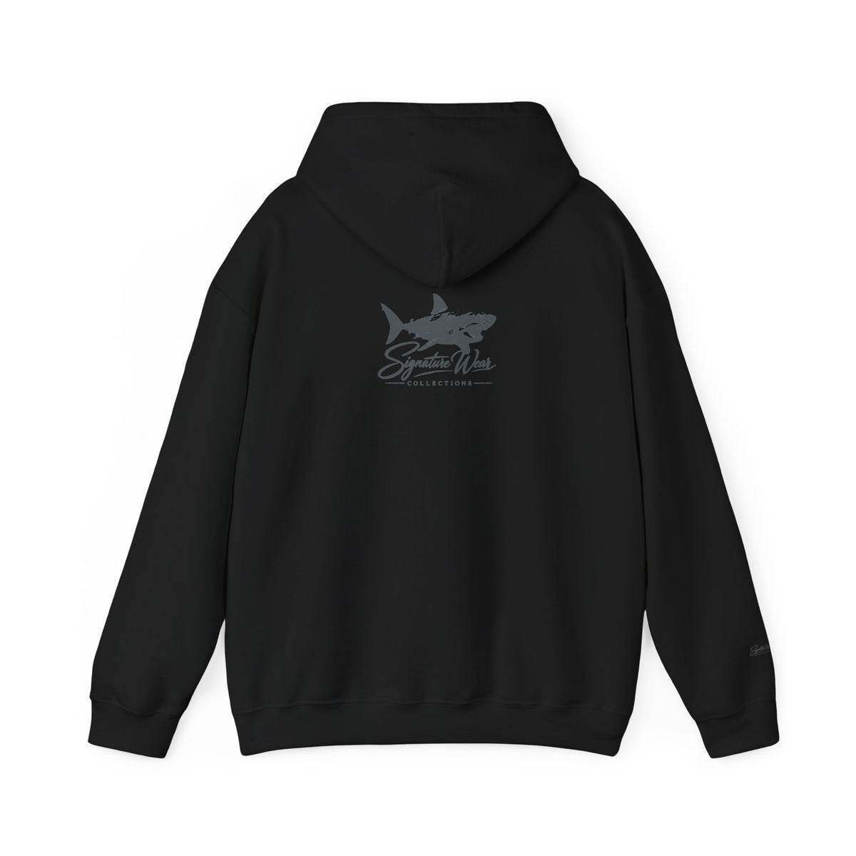 Shark Logo Hoodie — "Signature Wear" Graphic Pullover | White, Black & More