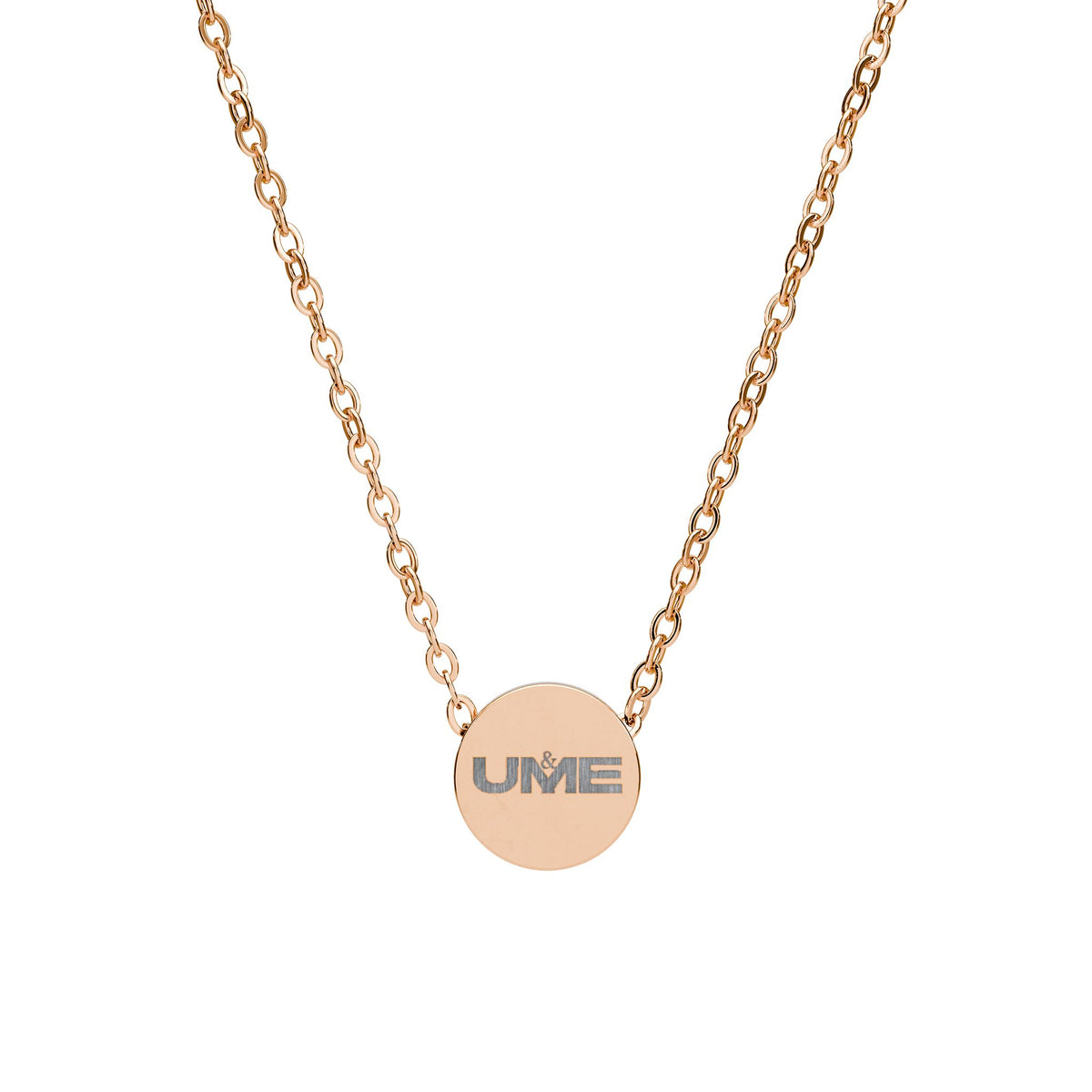 Engravable Mini Circle Necklace — Personalized Initial Disc Pendant