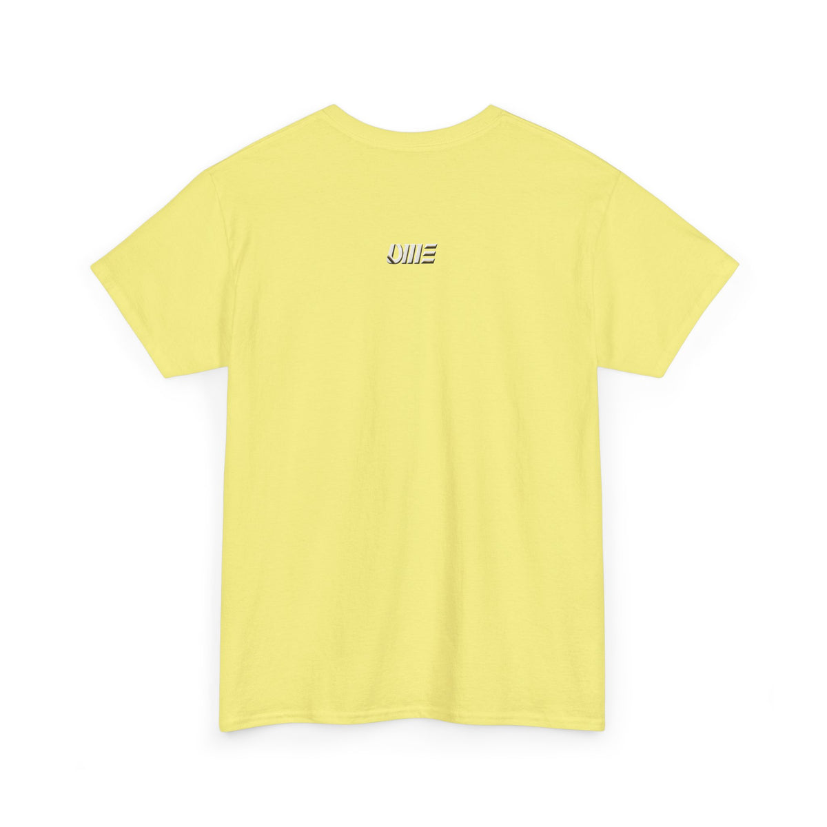Minimalist string design Fish Tee — Small Chest Fish & Back 'OWE' Graphic