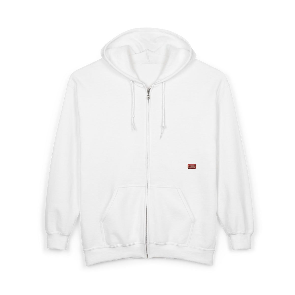 Minimalist Full-Zip Hoodie — White, Black & More Base Colors