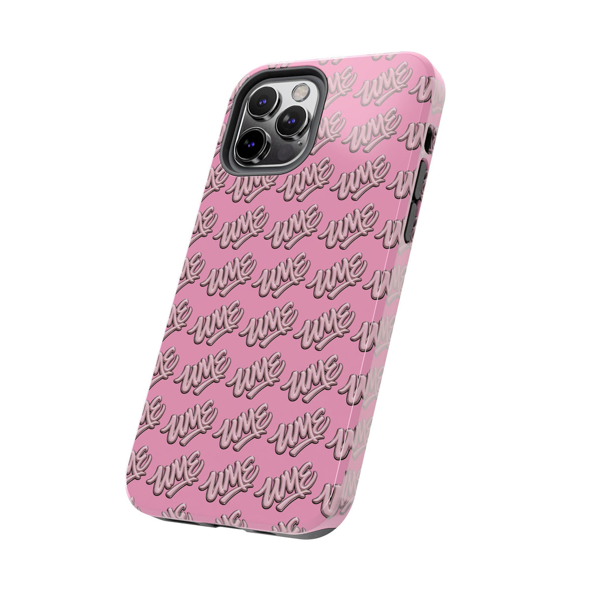 UME Tough Phone Case — Pink Logo Print | iPhone & Samsung