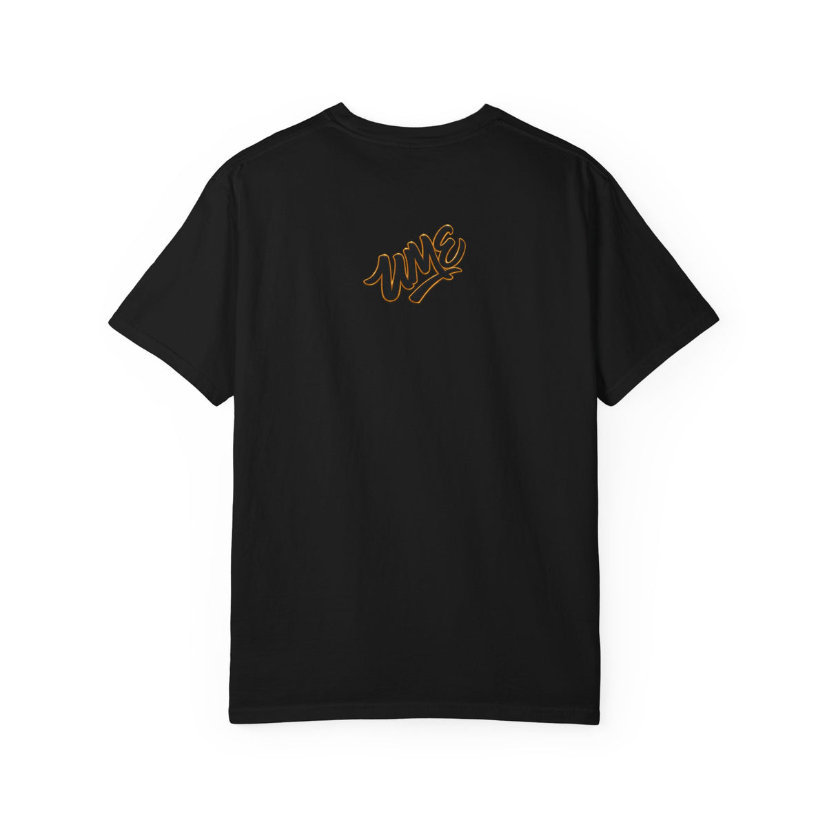Garment-Dyed Heavyweight Tee — UME Black Logo Front & Back