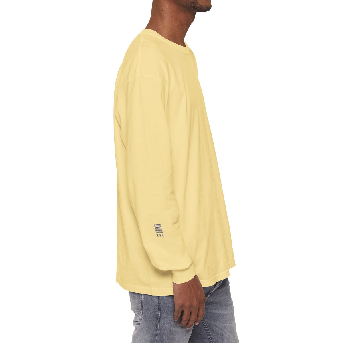 Garment-Dyed Long-Sleeve T-Shirt — Multi-Color Minimal Graphic