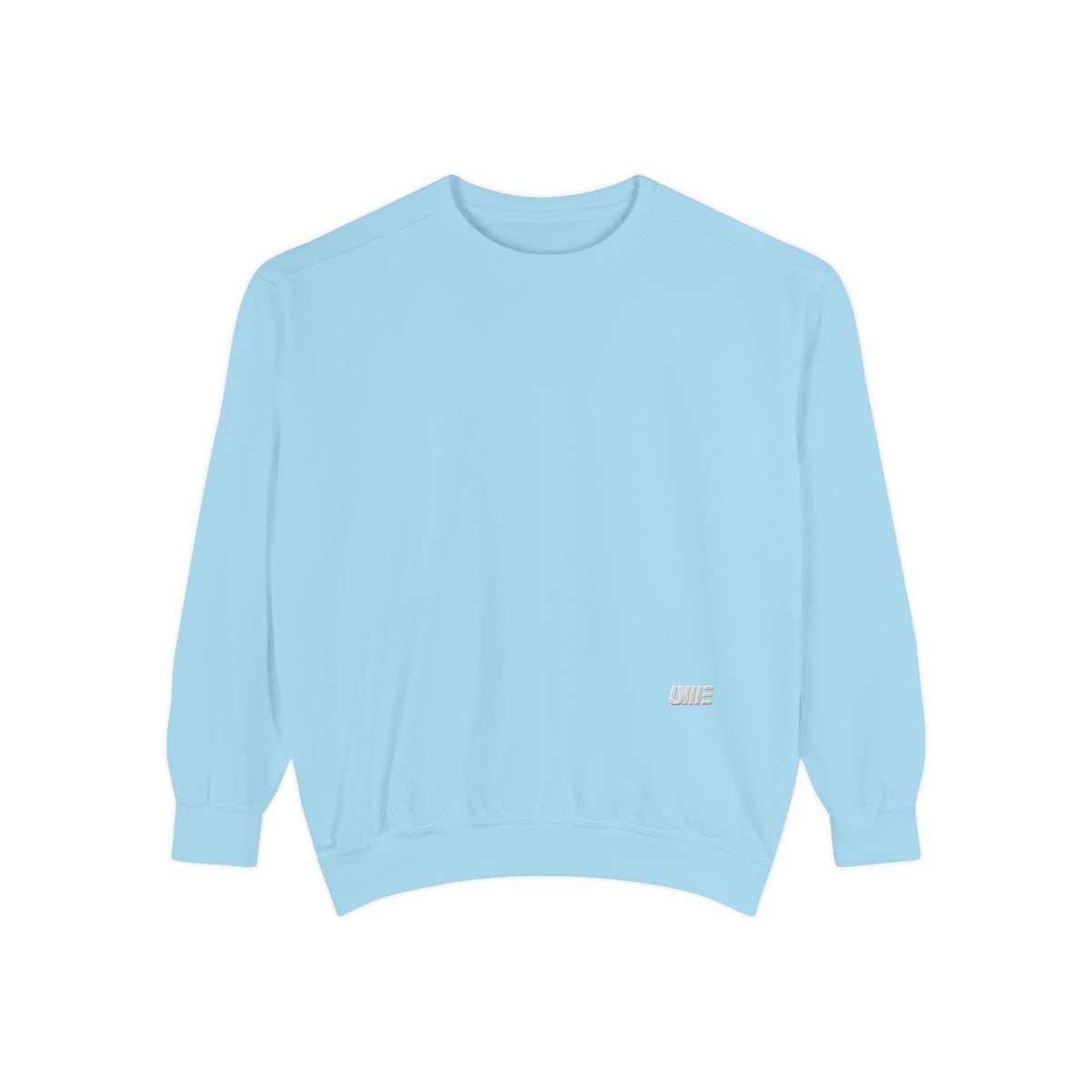 Garment-Dyed Crewneck Sweatshirt — Multi-Color Minimal Graphic
