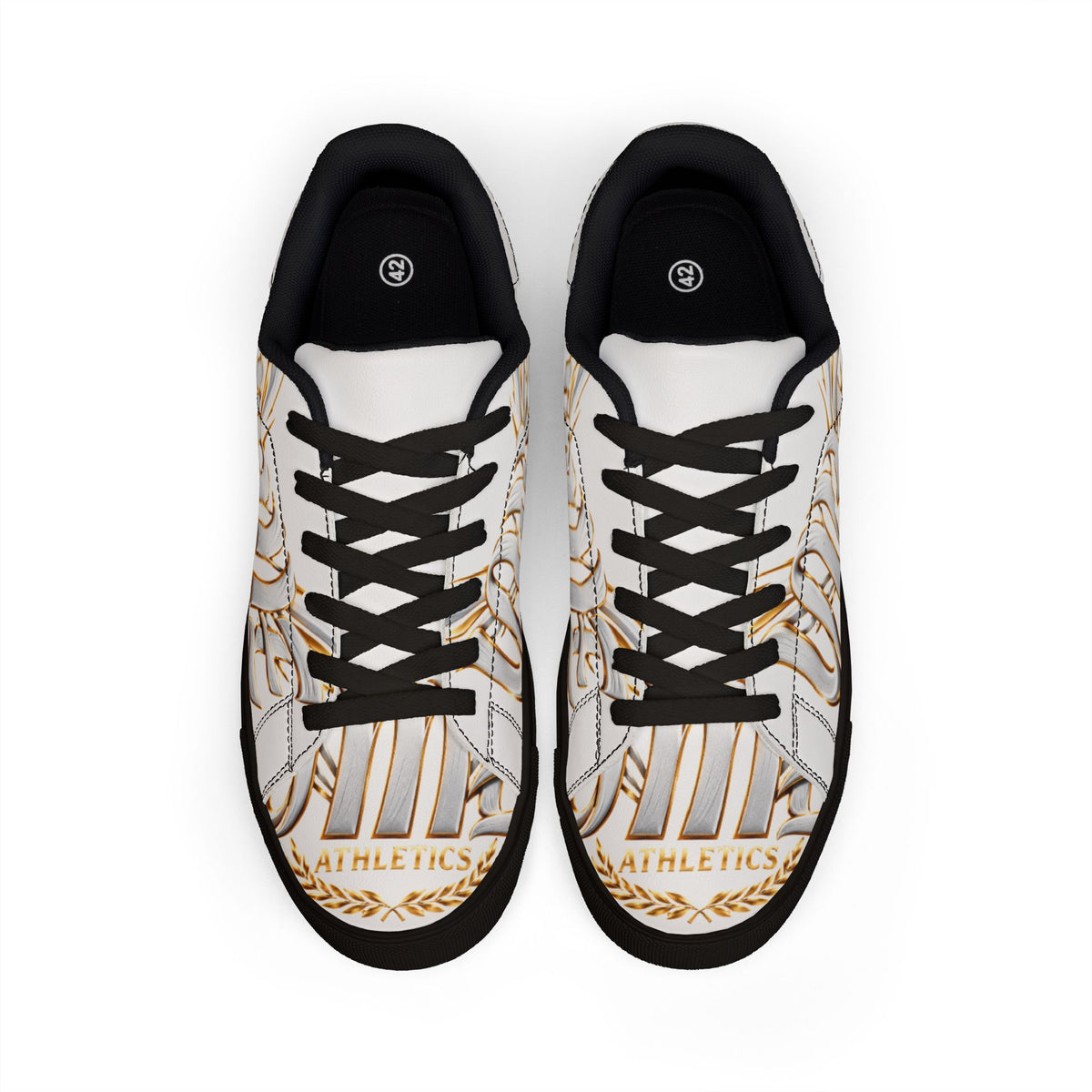 Copy of Copy of Low-Top Leather Sneakers — Black Gold Athletic Graphic