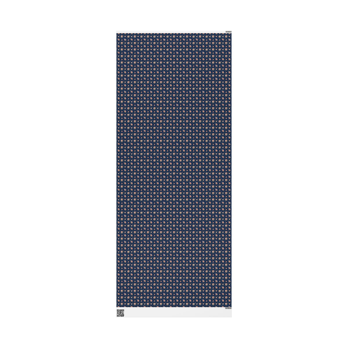 Floral Navy Wrapping Paper Roll — Vintage Rose Gift Wrap for Birthdays & Anniversaries