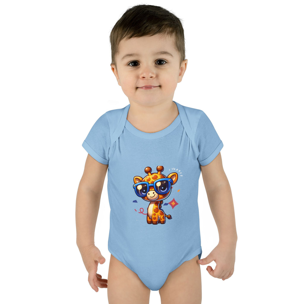 Giraffe Sunglasses Baby Bodysuit — Cute Infant Onesie