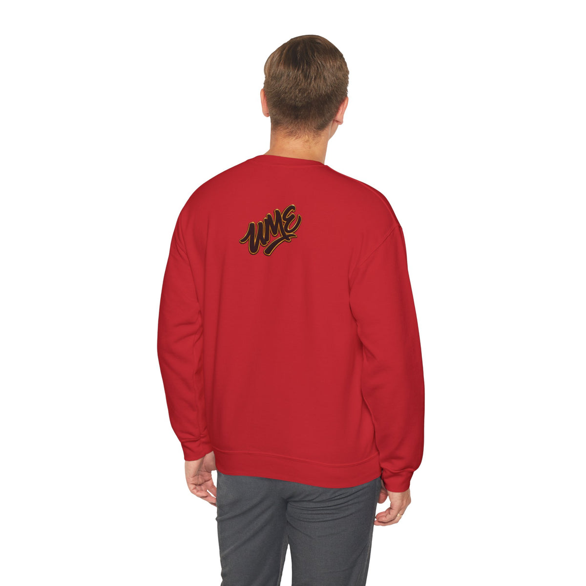Crewneck Sweatshirt — UME Black Logo All-Over Print