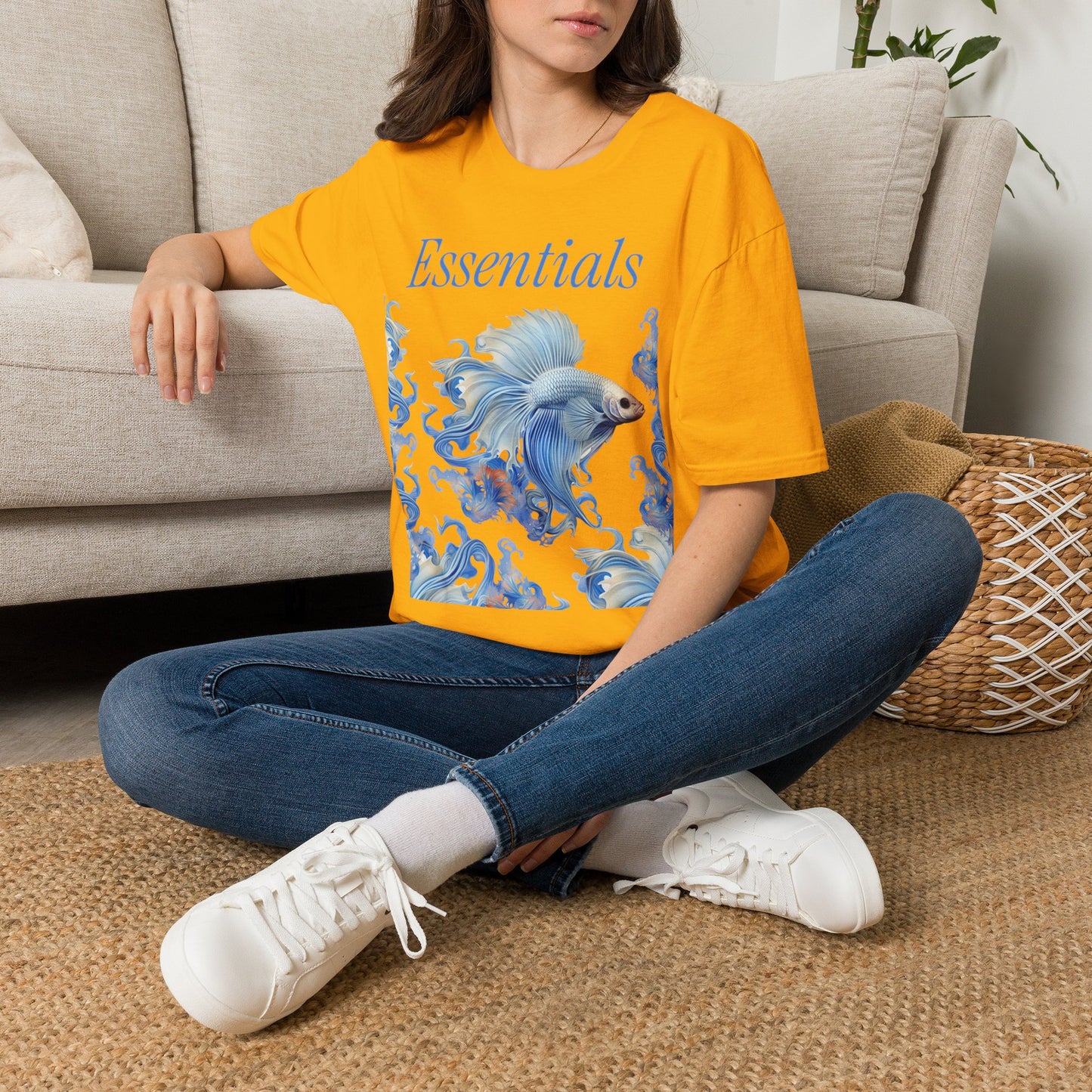Essentials Betta Fish Graphic Tee — Softstyle Unisex T-Shirt