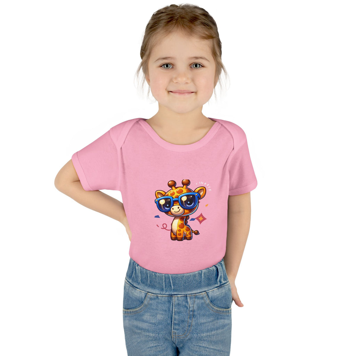 Giraffe Sunglasses Baby Bodysuit — Cute Infant Onesie