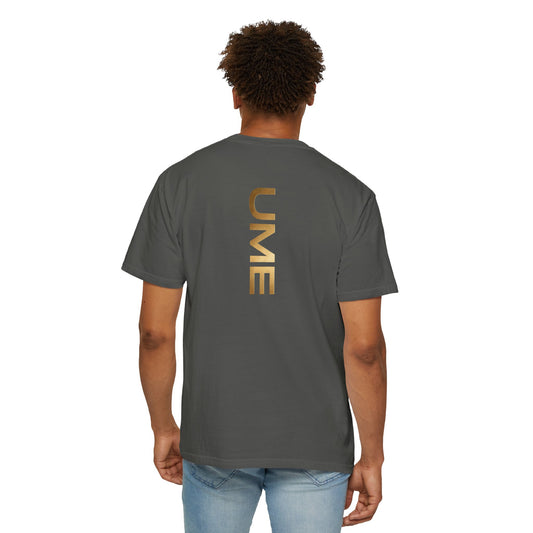 UME Gold Logo Garment-Dyed Heavyweight Tee – Relaxed Unisex Fit | 6.1 oz Ringspun Cotton