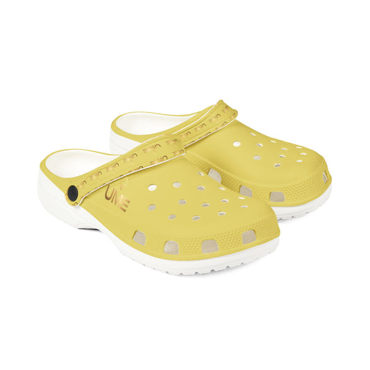 UME Golden Yellow EVA Foam Clogs — Lightweight Water-Resistant Slip-On Shoes