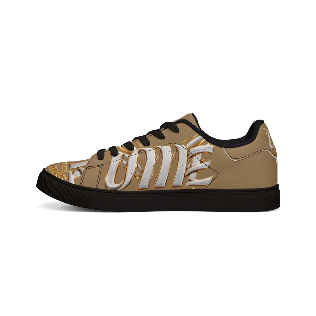 Copy of Copy of Low-Top Leather Sneakers — Black Gold Athletic Graphic