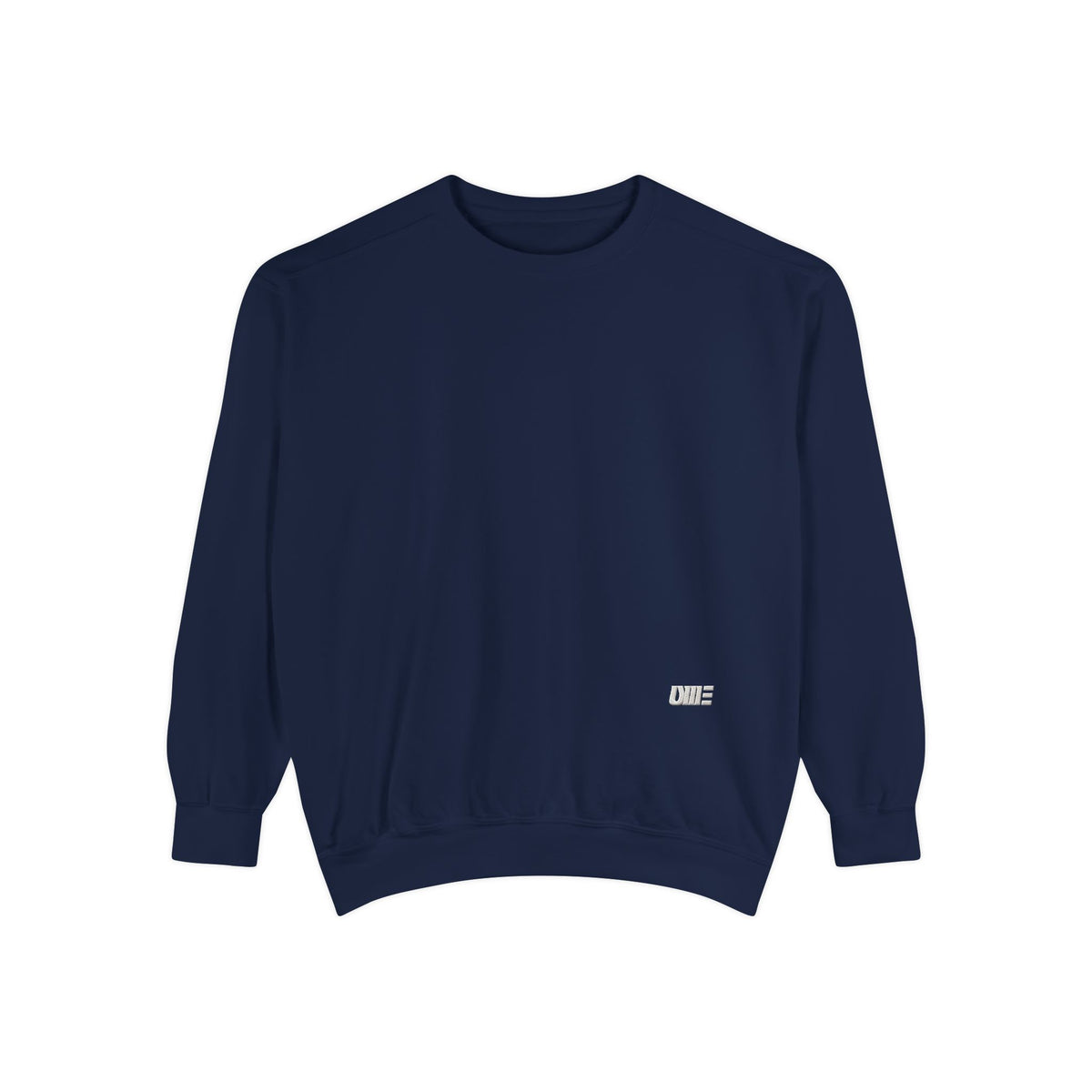 Garment-Dyed Crewneck Sweatshirt — Multi-Color Minimal Graphic