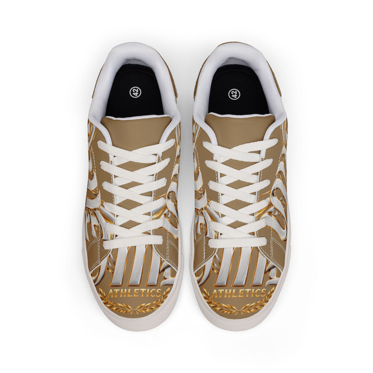 Copy of Copy of Low-Top Leather Sneakers — Black Gold Athletic Graphic