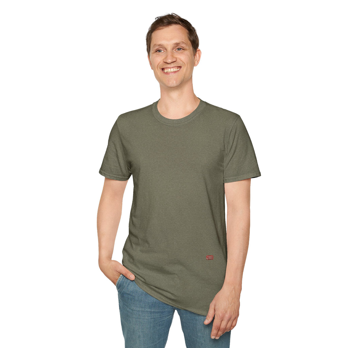 Minimalist Tiny Logo T-Shirt — Navy, White & More Base Colors