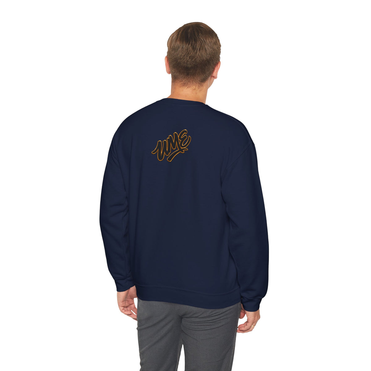 Crewneck Sweatshirt — UME Black Logo All-Over Print