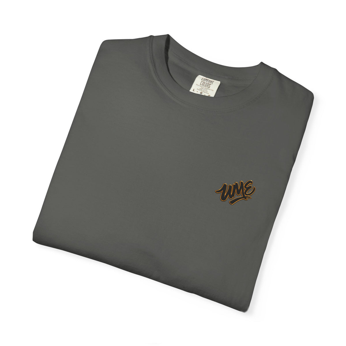 Garment-Dyed Heavyweight Tee — UME Black Logo Front & Back