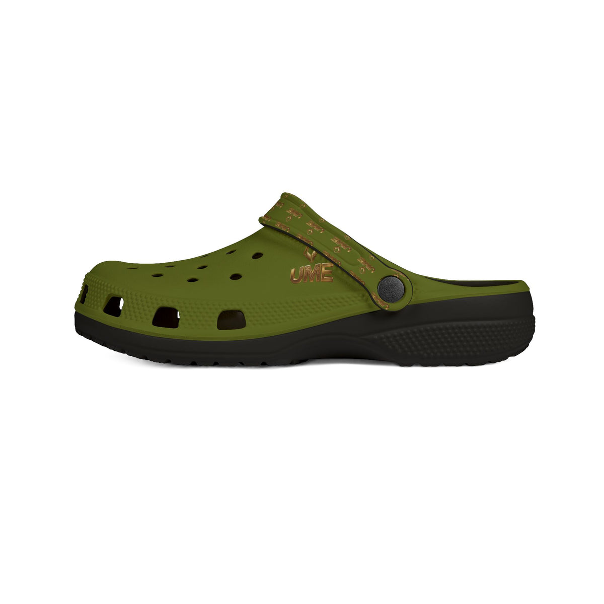 Olive All-Over Print EVA Foam Clogs — Slip-On Shoes