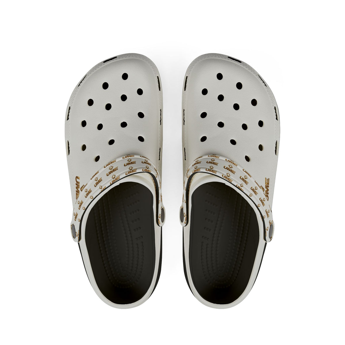 White All-Over Print EVA Foam Clogs — Slip-On Shoes