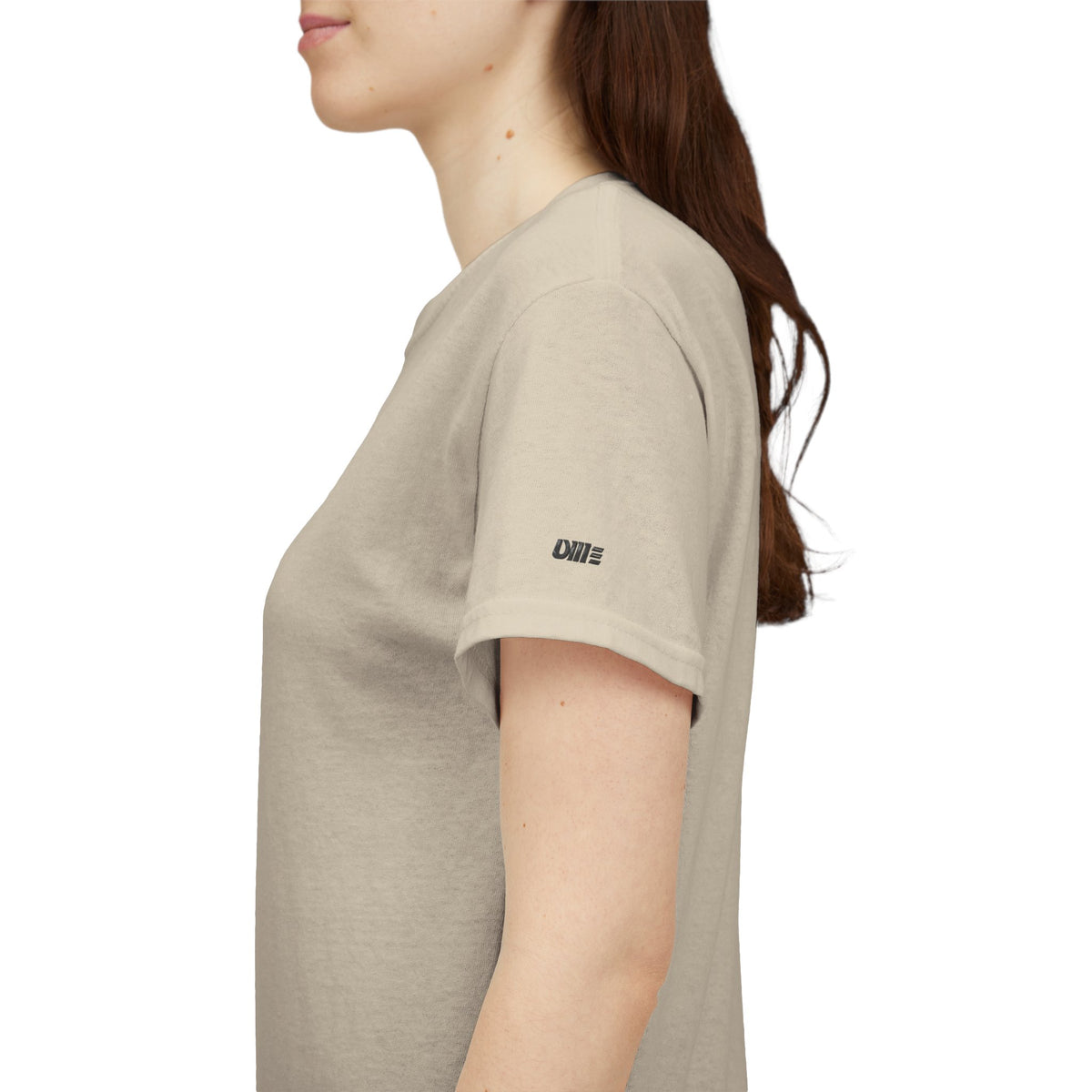 Minimalist Micro Logo Tee - White Cotton Casual Shirt