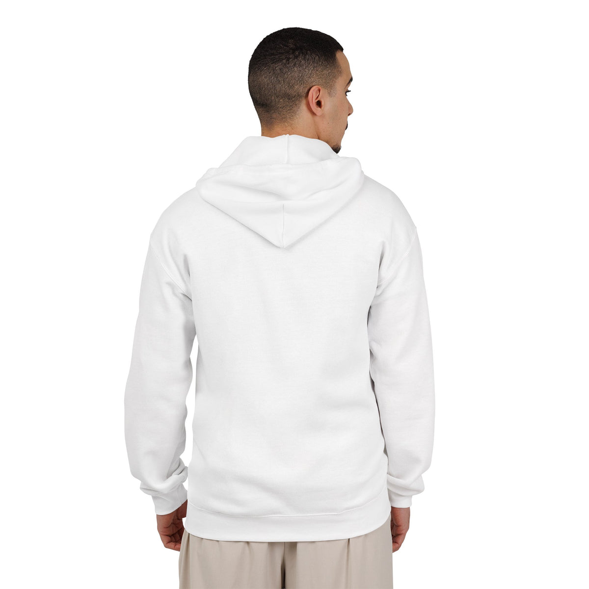 Minimalist Full-Zip Hoodie — White, Black & More Base Colors