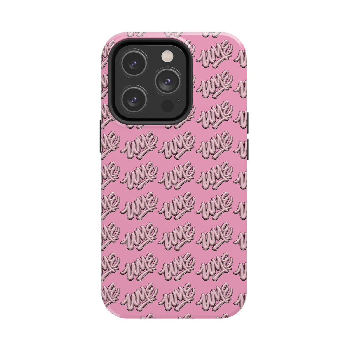 UME Tough Phone Case — Pink Logo Print | iPhone & Samsung