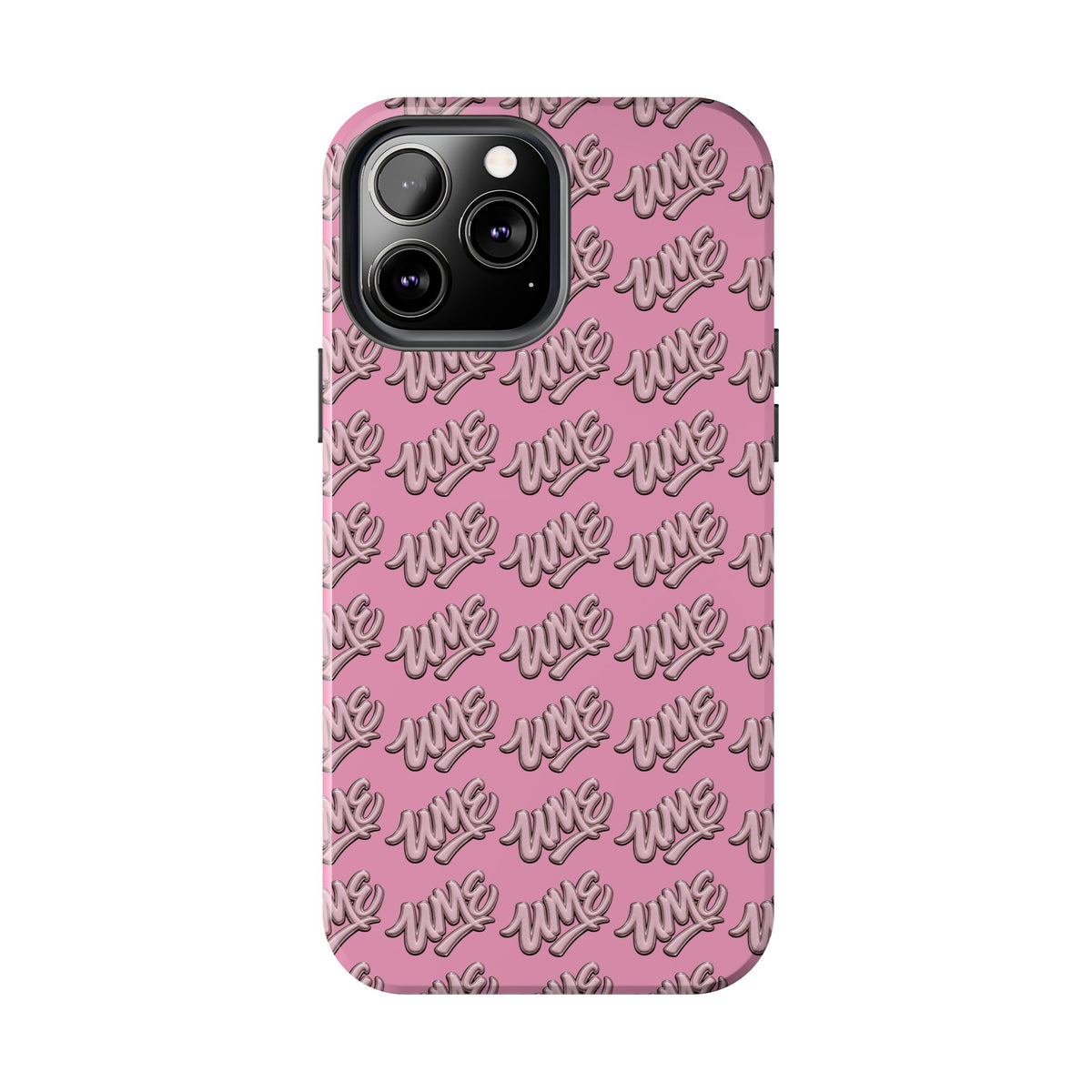 UME Tough Phone Case — Pink Logo Print | iPhone & Samsung
