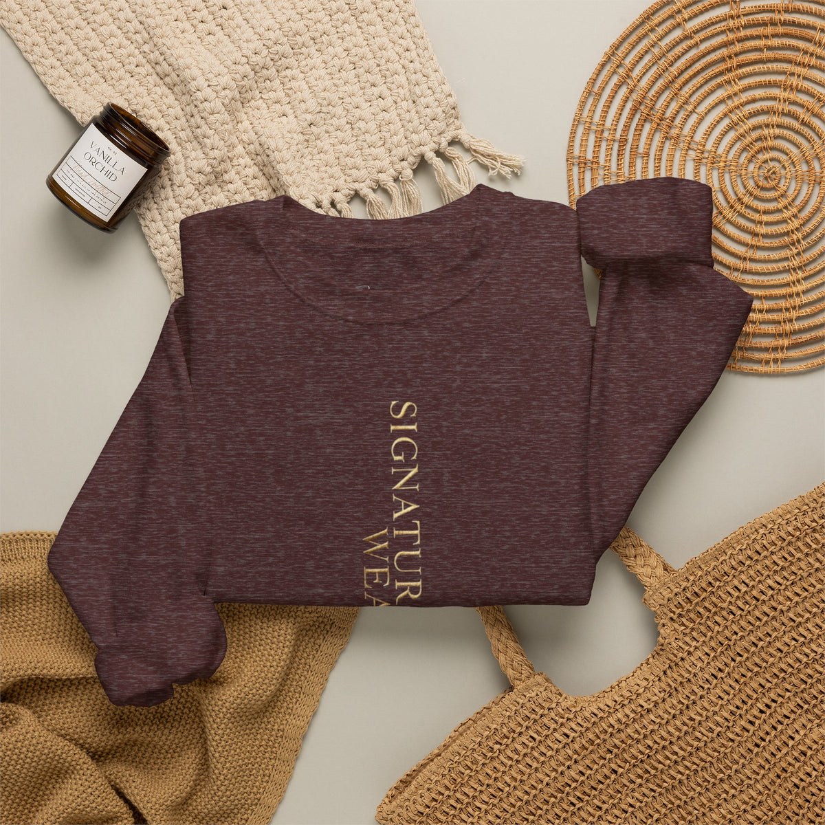 Signature Wear Minimalist Crewneck Sweatshirt — Black, Sand & More
