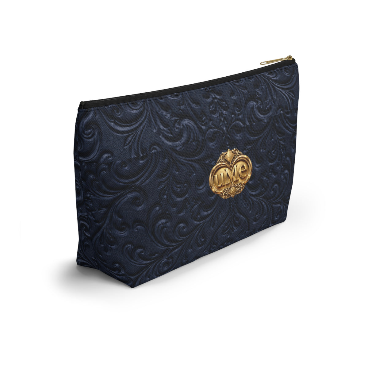 Navy UME Gold Crest Accessory Pouch — All-Over Print