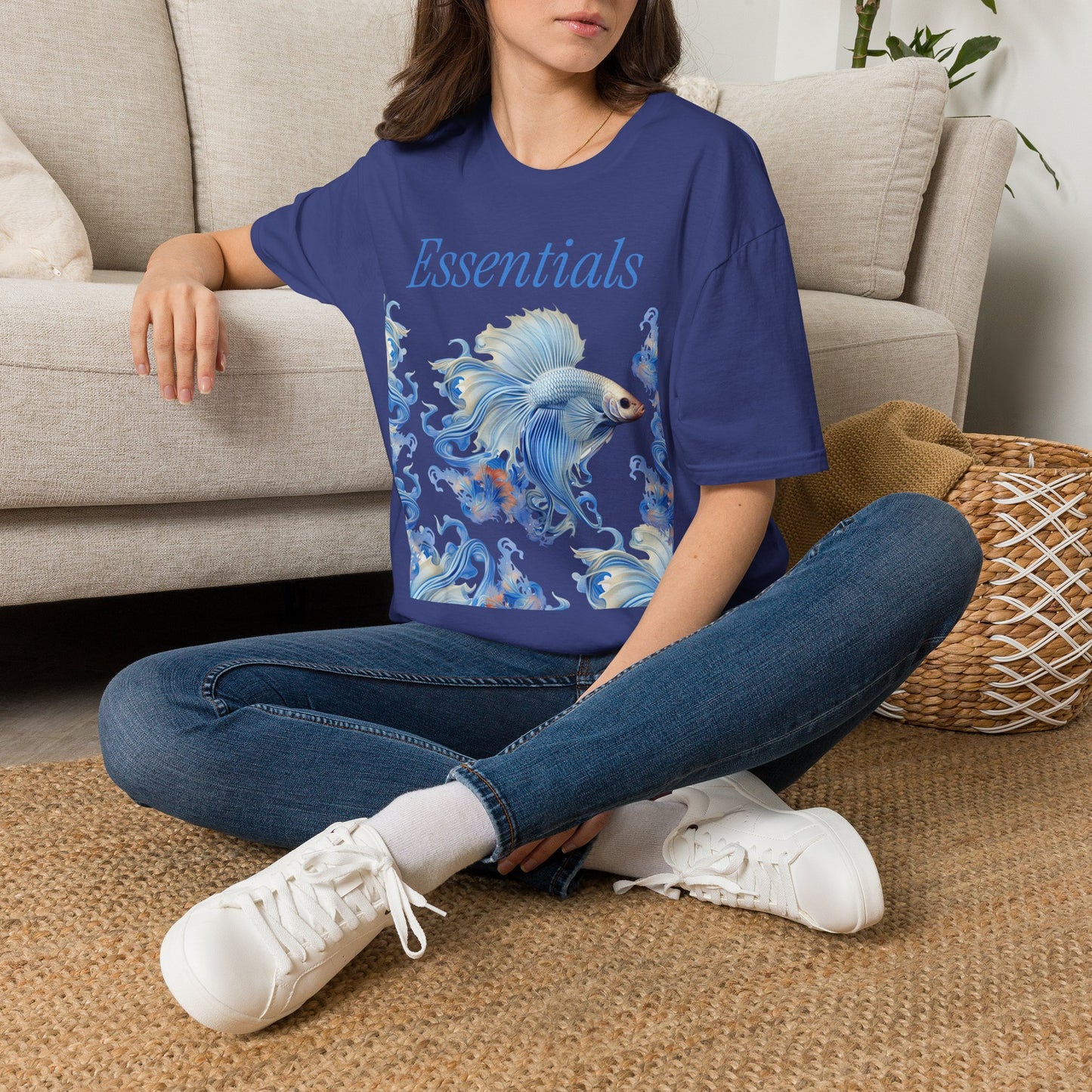 Essentials Betta Fish Graphic Tee — Softstyle Unisex T-Shirt
