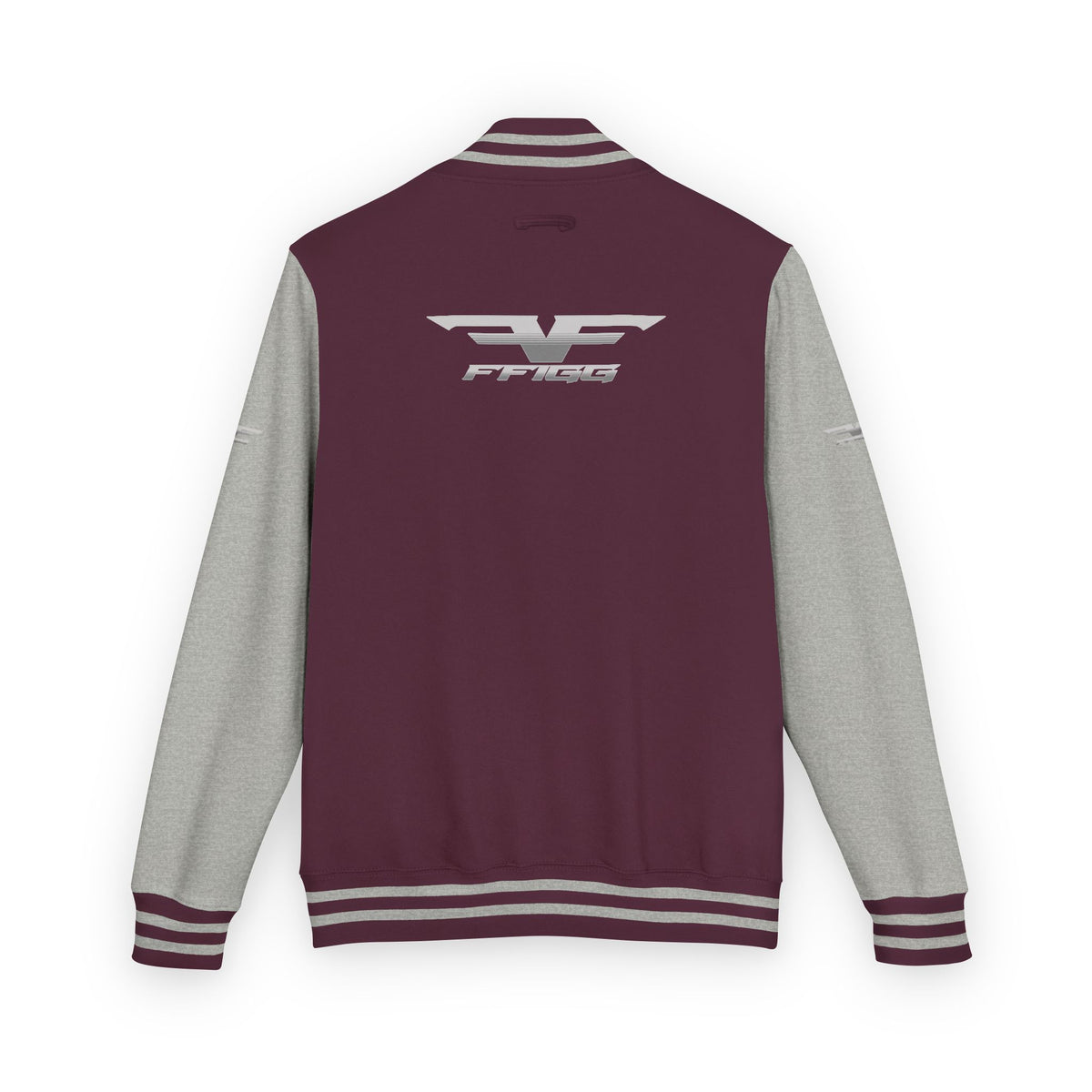 Black and White Varsity Jacket with Winged Logo