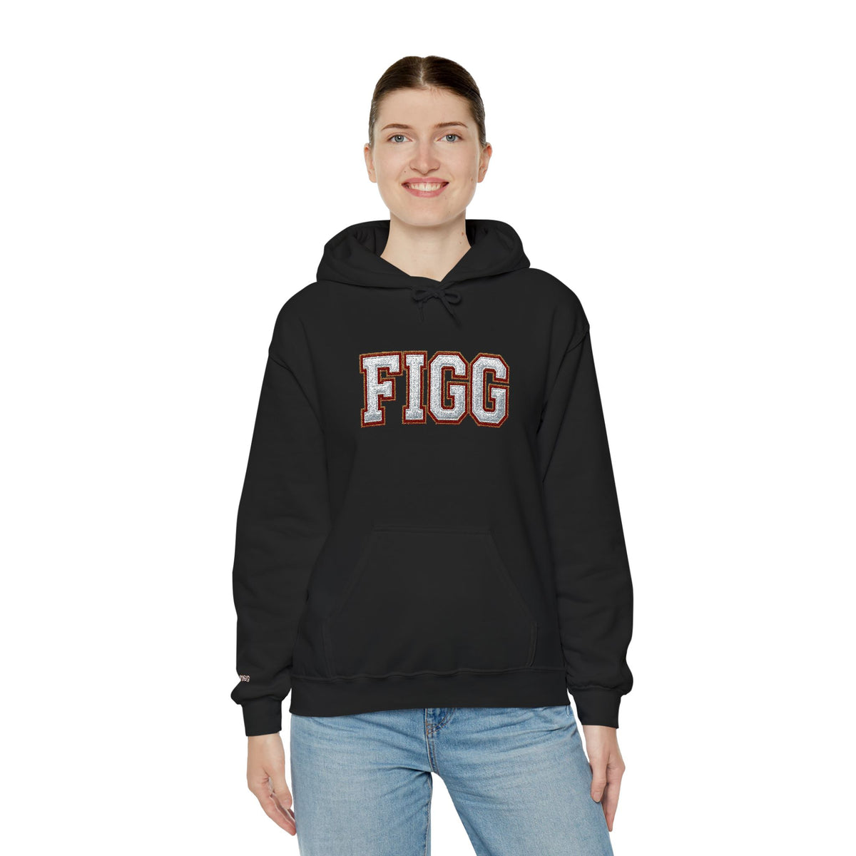 FFiGG Embroidered Varsity Hoodie — White, Black, Grey & More Colors