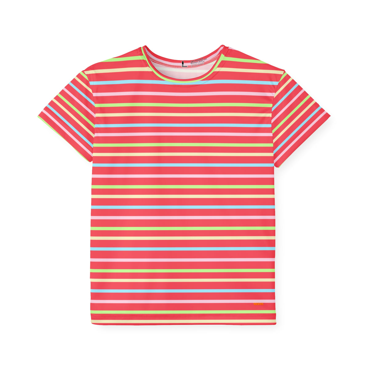 Kids Stripe Sports Jersey — Dark Orange Rainbow Athletic Tee