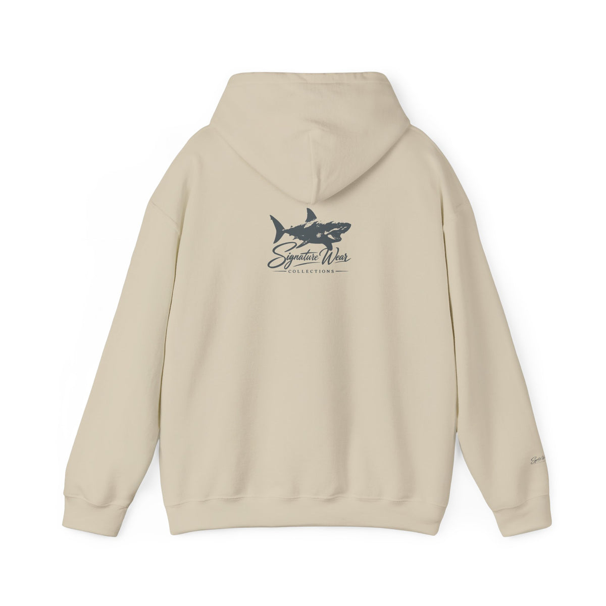 Shark Logo Hoodie — "Signature Wear" Graphic Pullover | White, Black & More