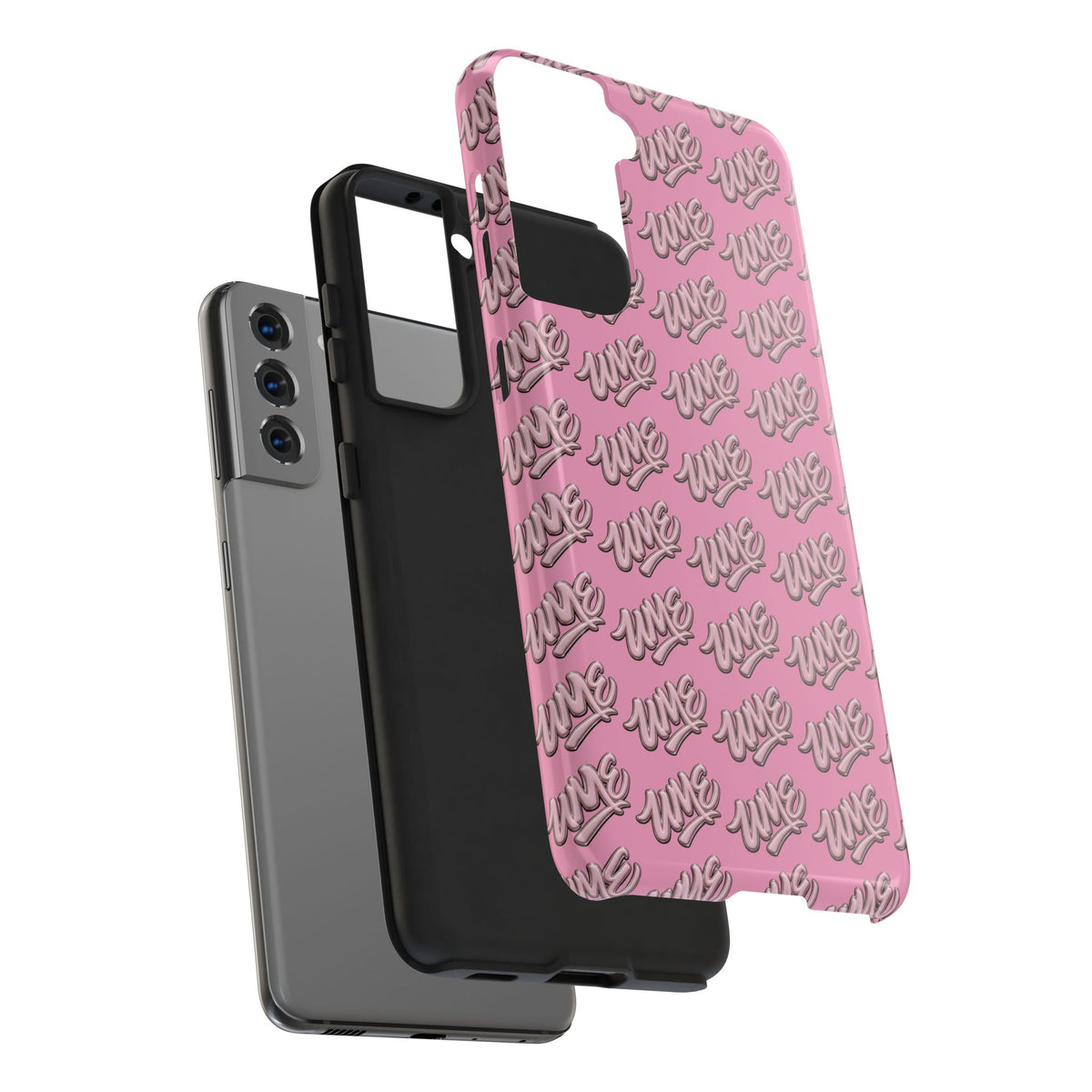 UME Tough Phone Case — Pink Logo Print | iPhone & Samsung