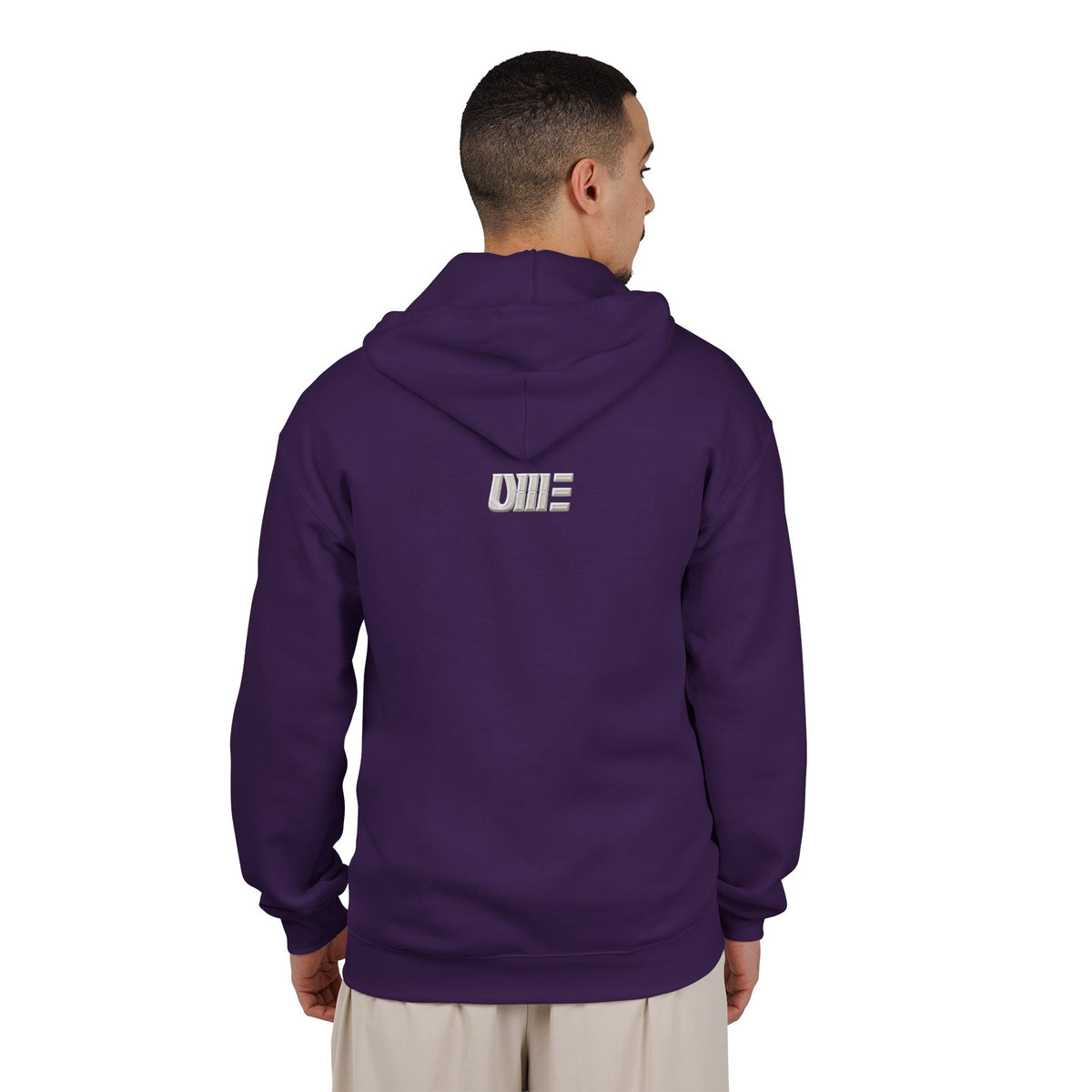 Full-Zip Midweight Hoodie — Multi-Color Minimal Graphic