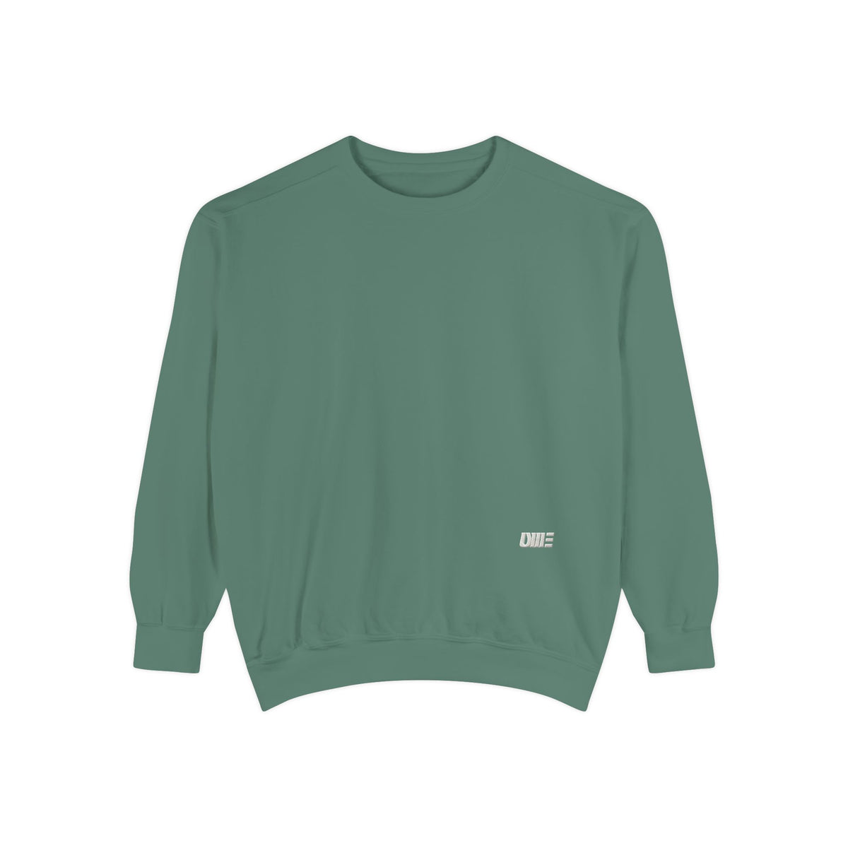 Garment-Dyed Crewneck Sweatshirt — Multi-Color Minimal Graphic