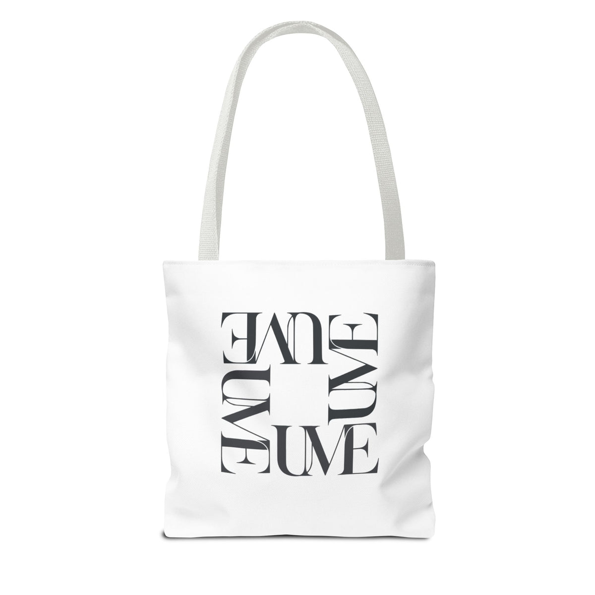 UME Square Typography Tote Bag — White