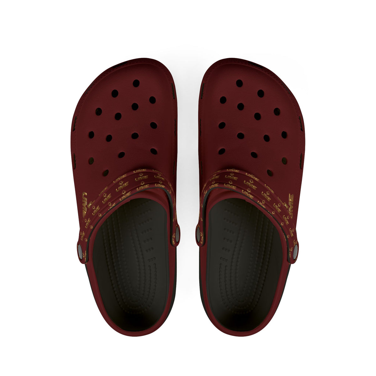 Burgundy All-Over Print EVA Foam Clogs — Slip-On Shoes