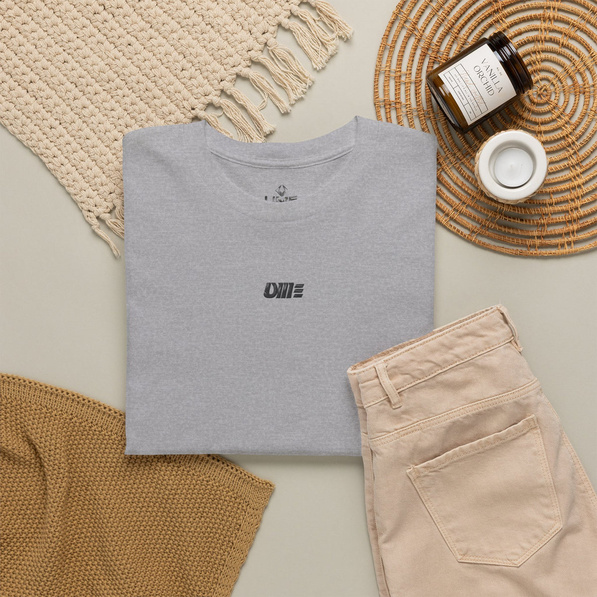 Minimalist Micro Logo Tee - White Cotton Casual Shirt