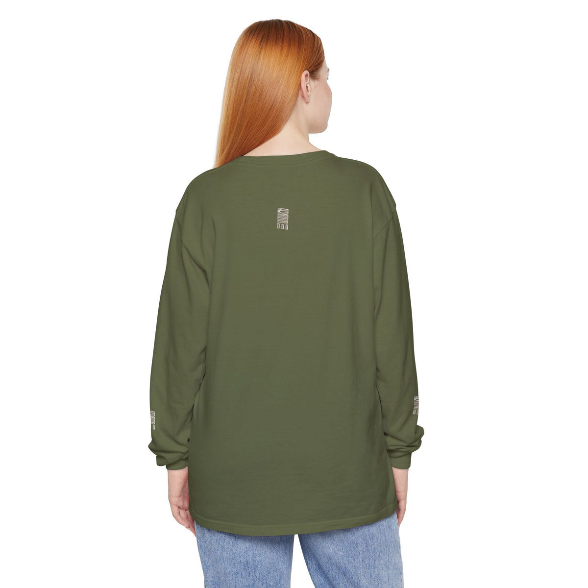 Garment-Dyed Long-Sleeve T-Shirt — Multi-Color Minimal Graphic