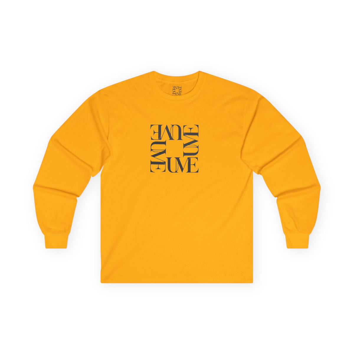 UME Typography Long Sleeve Tee — White, Black & More Colors