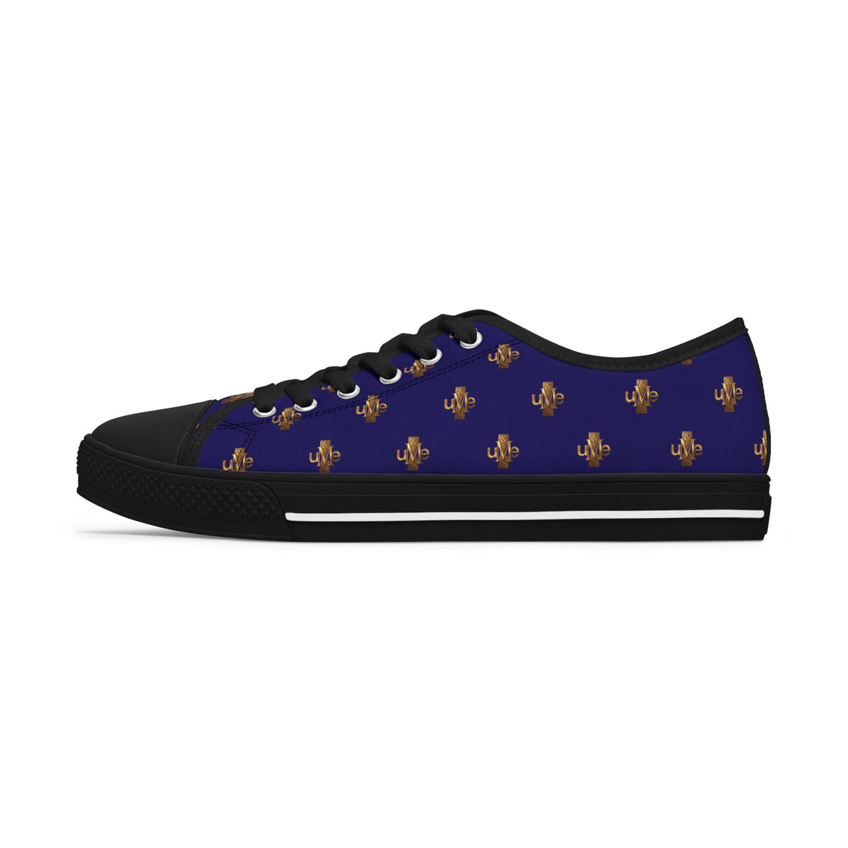 Women’s Low-Top Sneakers — Midnight Navy All-Over Print